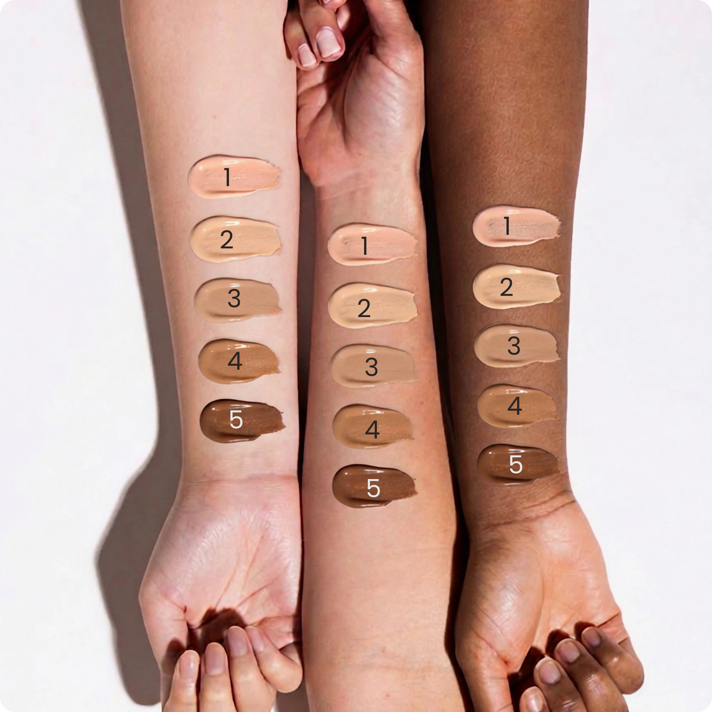 Cream shade blending guide